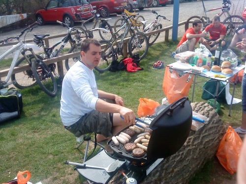 Phil cooking on the bbq