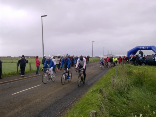First riders setting off on the Deloitte RAB